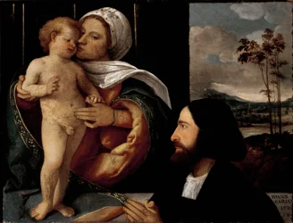 Virgin and Child with a Devot Man