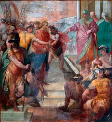 Christ is Led Before Caiphus (detail)
