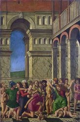 The Massacre of the Innocents. Painting by Girolamo Mocetto, ca 1510-1520