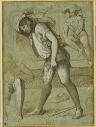 An Executioner About to Decapitate a Bearded Saint
