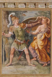 Thetis Giving Achilles the Weapons Forged by Hephaestus, The Trojan Horse, Chamber of Troy