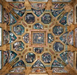 View of the vault of the Chamber of Cupid and Psyche