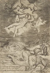Venus Tumbling with Putti in the Clouds, from 