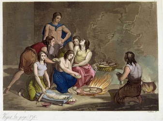 Ancient Mexicans Making Bread - in 