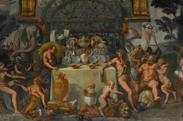 Fresco (detail) from the Chamber of Amor and Psyche, 1526-1534