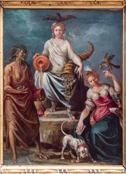 Abundance, with Avarice and Idleness