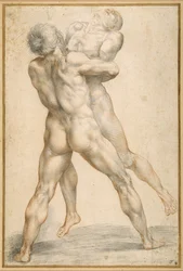 Hercules wrestling with Antaeus