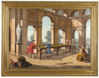 An Imperial Plaque of The Billiard Players, c.1752-55
