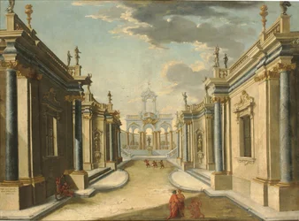 Architectural Fantasy with the Daughters of Minyas from Ovid