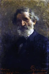 Portrait of Giuseppe Verdi (1813-1901), Italian composer by Barbaglia. Conservatorio G. Verdi. Milan