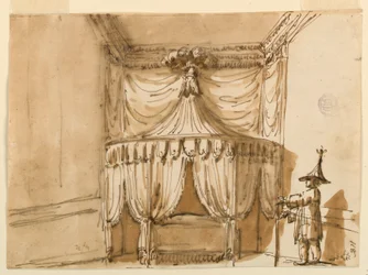 Bed Alcove with a Figure
