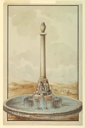 Design for Fountain with Canopic Jar