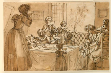 Family Eating Melon