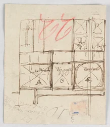 Plan for the Hospital of St. Trinità dei Pellegrini, Rome, Italy