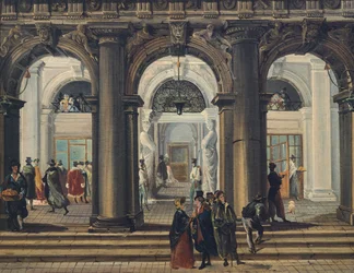 Entrance to Marciana Library in Venice