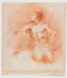 Study of a Young Male Nude Seated