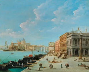 The Molo, Looking Towards the Zecca with the Column of Saint Theodore