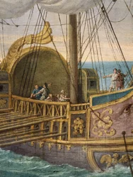 Saint Paula leaving for the Holy Land (detail)
