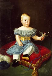 Portrait of Prince Louis, Bourbon-Two Sicilies, Count of Aquila as child