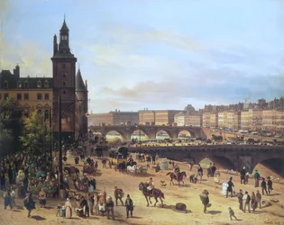The Flower Market, the Clock Tower, the Pont au Change and the Pont-Neuf