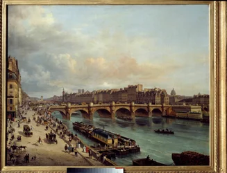 La cite et le Pont Neuf seen from the Quai du Louvre