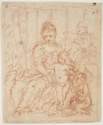 The Holy Family with the Infant St John the Baptist and a Lamb
