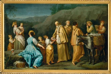 Mendicant Friars to Whom a Little Girl Offers Eggs
