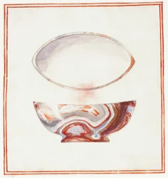 Marbleized Bowl with Cover