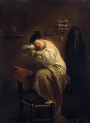 Woman Looking for Fleas