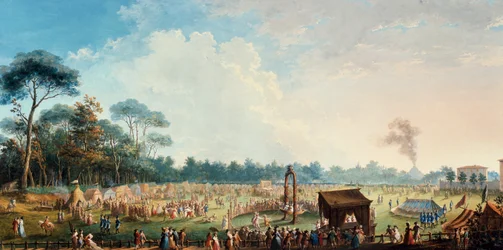 Celebration at farmsteads in honor of Ferdinand III, Games in meadow of Great Oak