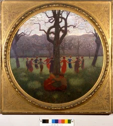 Girotondo or the Idillio primaverile: the round or the Idyll of spring.