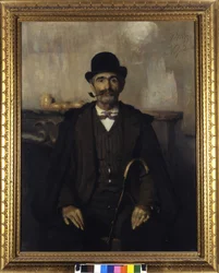 Portrait of Giuseppe Giani, the mediator. Painting by Giovanni Pellizza da Volpedo (1868-1907)