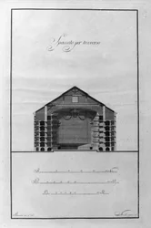 Architectural Cup of the Theatre of La Scala by Giuseppe Piermarini (1734-1808) around 1776-1778 Milan, Italy