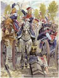 The Charge of the Polish Cavalry at the Battle of Somosierra in 1808 (Illustration by Giuseppe Rava)