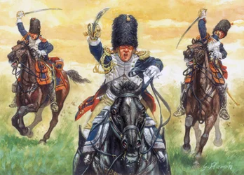 First Empire: The Charge of the Grenadiers on Horseback from the Imperial Guard of Napoleon I at the Battle of Eylau