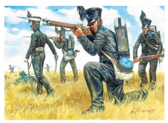 First Empire: the infantry regiment of the Black Brunswickers - First Empire: infantry regiment of the Brunswick Leib battalion (illustration)