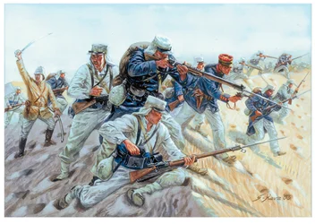 French Foreign Legion: “march or die” (illustration by Giuseppe Rava)