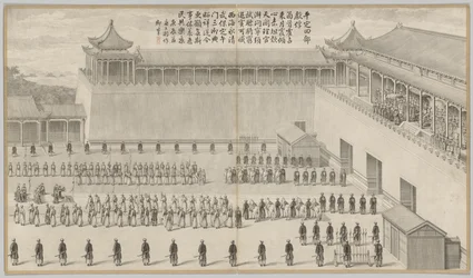 Battle Scenes of the Quelling of Rebellions in the Western Regions, with Imperial Poems, c.1765-1774