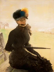 A Woman with Pompom