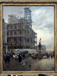 View of Place des Pyramides in Paris in 1875