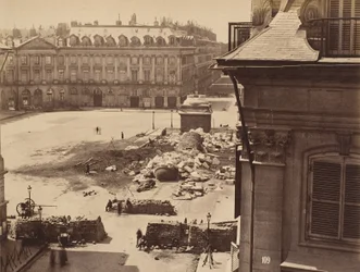 The Place Vendome in Paris after destruction of the column