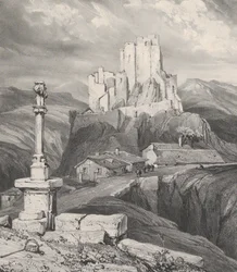 Ruins of the Château de Bouzols, near Puy en Velay