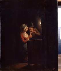 A Man and a Woman at Candlelight