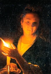Woman with Candle, late 1660s