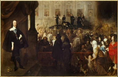 The Execution of Charles I in Whitehall Square. Charles I Stuart (1600-1649) King of England, Scotland and Ireland from 1625 to 1649 Decapitated During the First English Revolution (Painting by Gonzales Hulls)