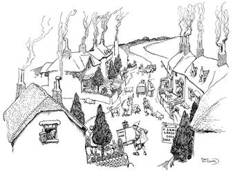 A village, the most cheerful in the world, 1906