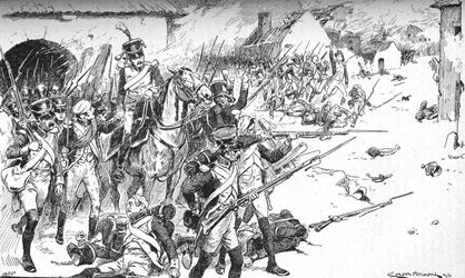 Column After Column Forced Its Way Into The Village, Only To Be Hurled Back, 1896