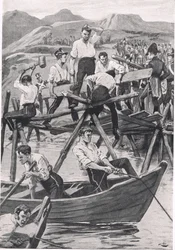 The Construction of the Bridge Over the Guadiana, Illustration from 