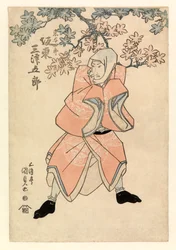 Actor Bando Mitsugoro III, in the part of Tokoshiro or possibly Dojishiro, c.1808-25