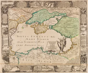 Map of the Black Sea and the Crimea, c. 1740.